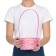 Wicker basket, bamboo, pink, 19x19x32 cm