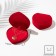 Velvet case for the set "Heart" 9 × 8.5, red color
