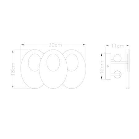 Wall lamp Arte Lamp Rosabella A4067AP-2CC, E14, 2x40 W, 30x11x18 cm, Chrome-2