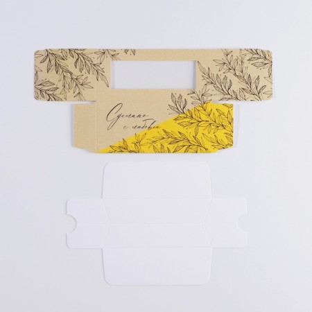 Box for Makarun, confectionery packaging, “Made with love”, 12 x5.5 x 5.5 cm-3