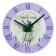 Wall clock, series: interior, "lavender", discrete move, d-23.5 cm