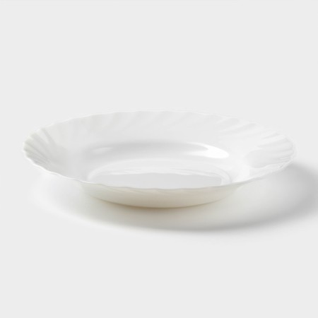 Supova plate luminarc trianon, glass ceramic, 250 ml, d = 23 cm, white color-1