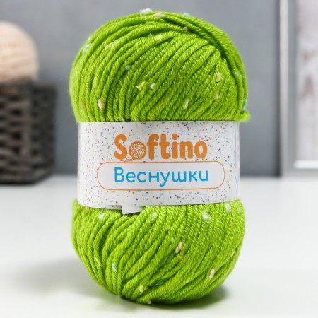 Yarn 60% acrylic, 30% cashmere, 10% silk "spring" 50 g 80 m color 22 Green grass