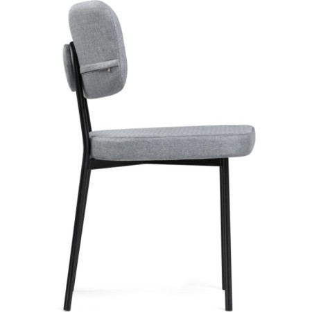 Stol on the metal frame VAKAO Metal/fabric, black/gray 46x50x83 cm-2