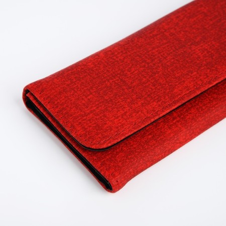 Women's wallet on magnet, red color-2