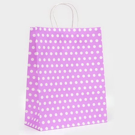 Craft package, purple in white peas, 33 x 26 x 12 cm-1