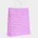 Craft package, purple in white peas, 33 x 26 x 12 cm