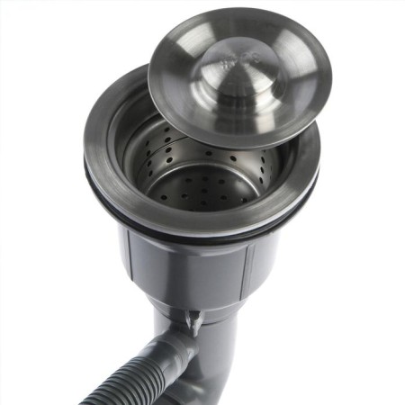 Kitchen sink Aflorn AF97851-L, Sredal, Left, S = 3.0 and 0.8 mm, 78x51x22 cm, siphon, satin-5