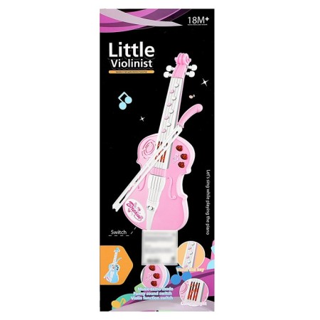 Musical toy "violin", light and sound effects, pink color-10