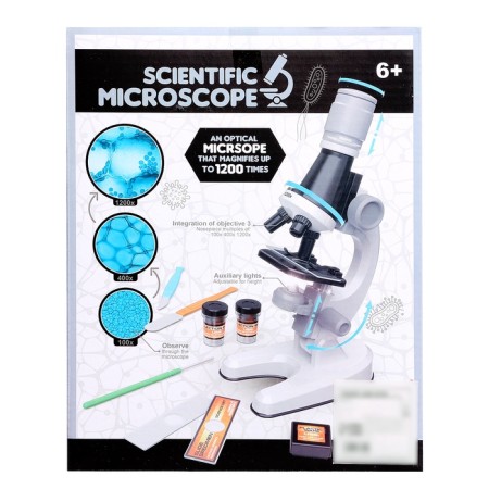 Children's microscope "Young botanist" The frequency of x100, x400, x1200, white, backlight-13