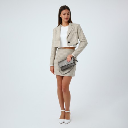 Bag-clate on magnet, long belt, bronze color-8