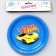 Disposable paper plate "Happy birthday" racer, set 6 pcs, 18 cm