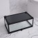 Organizer for storage, 1 section, with a lid, glass, with a mirror base, 14.5 × 8.5 cm, the color is transparent/black
