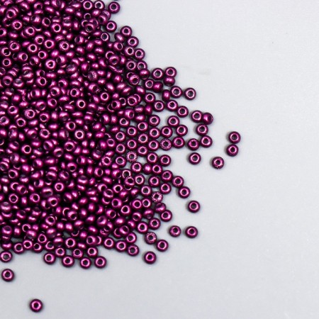 Glass beads 11/0 "metallic. Eggplant" 10 g