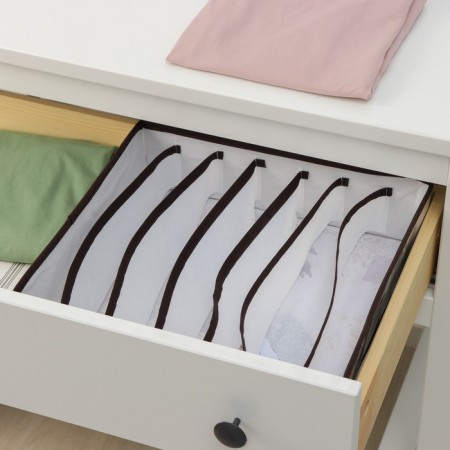 Organizer for storing linen of the Astra, 7 cells, 34 × 30.5 × 10 cm, brown color-3
