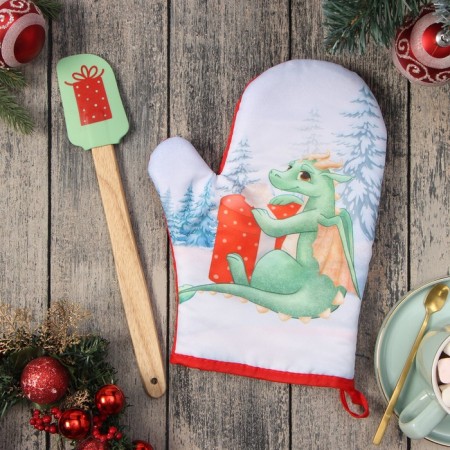 Set of Gift Village "Gift": mittens-output, silicone blade