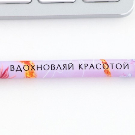 Handle Blue Blue Paste 0.5 mm with a cap “Inspecting beauty” Plastic-4