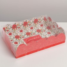 Bearbox, confectionery packaging with PVC lid, “Happiness in every bottom”, 20 x 30 x 8 cm