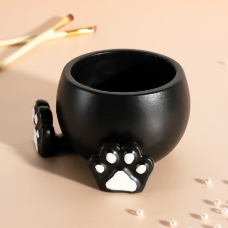Interior item "Circle with paws" black, white paws 7x12.5 cm-2