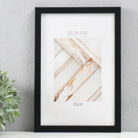 Photo frame Plastic "Mira" 20x30 cm, 641877-8, black (plastic screen)