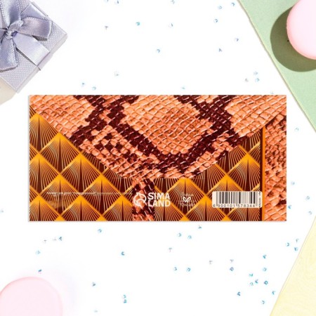 Money envelope "Universal" brown color, 16x8 cm-2