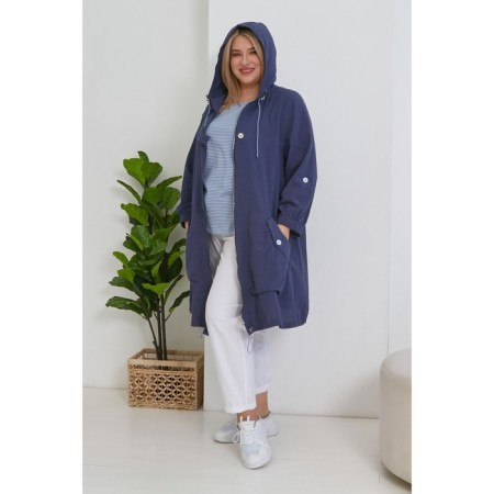 Cardigan female, size 54, blue color-3