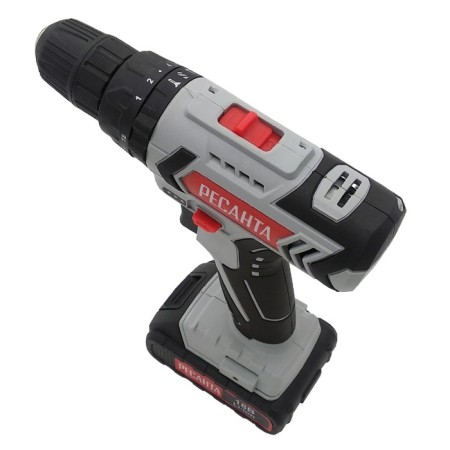 Drill-Shurovret "Resanta" Da-18-2LK-U 75/14/6, Battery, 18 V, 21+1, 2 AKB, case-1