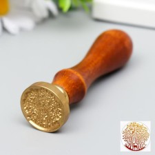 Printing for wax with a wooden handle 