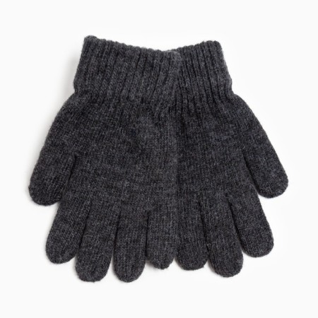 Ploves for children, dark gray color, size 17 (11-12 years)