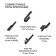Airline wiper brushes, frameless 2 pcs, 4 types, 530/530 mm