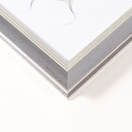 Photo frame plastic 15x20 cm "Gabriel" gray with silver strip 2.2x19x24 cm-2