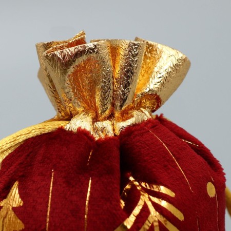 Bag gift plush "Tale with you", Christmas trees, embossing, 10 x 12 cm +/- 1.5 cm, New Year-3