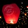 Wish flashlight "Happy Wedding", Dome, Red