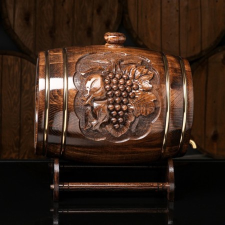 Barrel for drinks, dark, beech, 5 l, Armenia-1