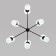 Ceiling Lamp Eurosvet Bubble 30182, E27, G9, 12x20W, 760x1000 mm, black color