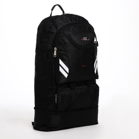Tourist backpack on lightning, 4 outer pockets, black color-3