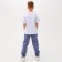Pants for the boy Minaku: Cotton Collection Blue Blue, Height 122