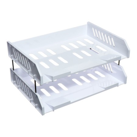A set of paper trays is horizontal sity, set 2 pieces, on metal rods, white-8