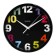 Watching clock, series: children's, "Rainbow numbers", D-23 cm, black rim