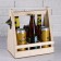 Box for beer 27 × 18 × 30 cm with an opener, under 6 bottles, wooden