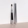 Makeup brush, compact, 17.5 cm, black/silver color