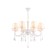 Suspended chandelier with lampshade and crystal Ambrella Light, Modern, TR4605, 8XE27, white color
