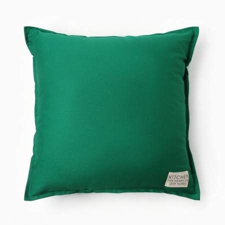 Ethel pillow, 45x45+1 cm, emerald, 100% cotton