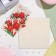 Highlight-Europe "Congratulations!" embossing, congruff, red tulips, 11x21.5 cm