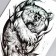 Tattoo on the body Black "Bear Red" MIX 21x11.5 cm