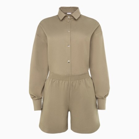 Women's suit (shirt, shorts) minku: overSize color green, size 42-7