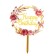 Topper acrylic Happy Birthday, flowers