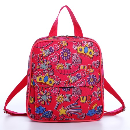 Baby backpack on lightning, external pocket, pink color-2