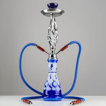 Hookah "Dereya", 50 cm, 2 tubes, blue