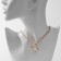 Piece with pearls "Style" bead in oval, white color in gold, 40 cm